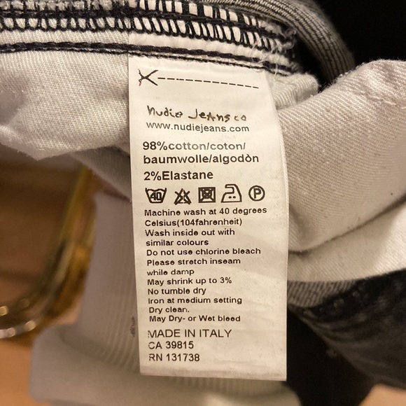 Nudie Jeans Co | NJ2976 | Slim Jim Dry Black Coated | Size 31W 32L - Picture 5 of 13